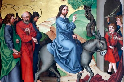 Entry of Christ into Jerusalem, Palm Sunday by Martin Schongauer